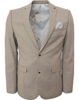 Harry Brown Mens Taupe Textured Stretch Skinny Fit Wedding Suit Jacket