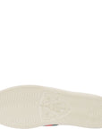Gucci Womens Ace Watersnake Trimmed Embroidered Leather Sneakers In White