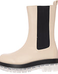 Raid Womens Wide Fit Neville Pull On Calf Boots in White