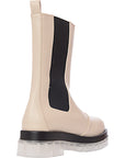 Raid Womens Wide Fit Neville Pull On Calf Boots in White