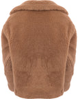 Max Mara Ranghi Teddy Biker Jacket Uk14 Camel In Camel