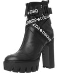 Dsquared2 Womens Lace-Up Ankle Boots In Black