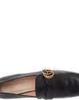 Gucci Womens Marmont Logo Embellished Leather Loafers In Black
