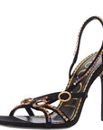Gucci Womens Carmen Crystal Embellished Suede In Black