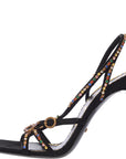 Gucci Womens Carmen Crystal Embellished Suede In Black