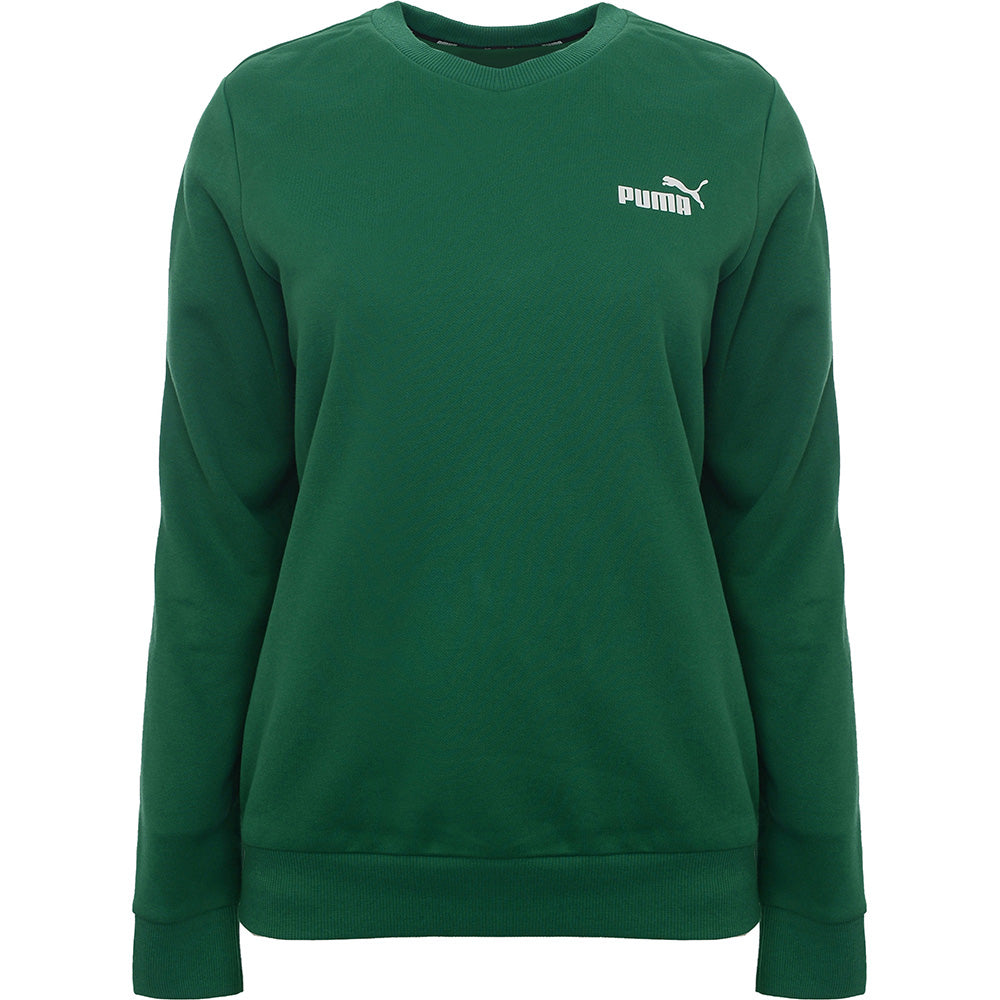 Puma Women s Varsity Green Essentials Small Logo Sweatshirt Sale Lab UK