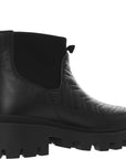 Gucci Womens Frances Logo Embroidered Matelassé Leather Chelsea Boots In Black