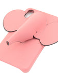 Loewe Womens Elephant Phone Cover X/Xs Grained Leather Elephant Shape Head With Crossbody Strap IPhone Case