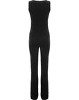 Saint Laurent Womens Wool Blend Jumpsuit In Black