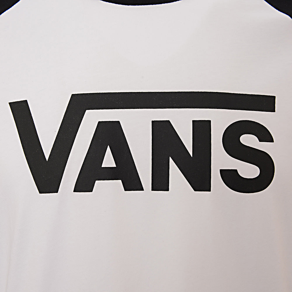 Vans Womens White Classic Logo Raglan T Shirt