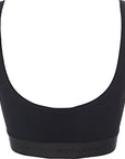 Stella Mccartney Womens S-Wave Technical Rib Q-Nova Cropped Top in Black