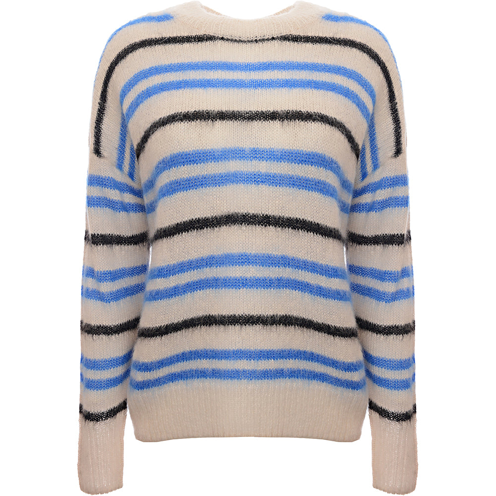 Isabel Marant Etoile Womens Drussell Brushed Mohair Striped Knit