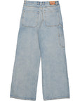 Womens Diesel Sire Wide Leg Jean W Jersey Side Panel In Blue