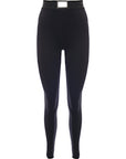 Dolce & Gabbana Womens Logo Plaque Leggings in Black