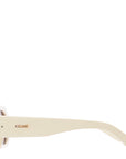 Celine Womens Shiny Ivory Front & Temples Sunglasses in Ivory
