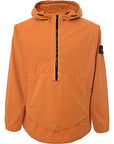 Stone Island Mens Hooded Zip Up Overshirt in Orange