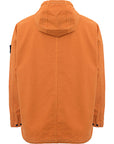 Stone Island Mens Hooded Zip Up Overshirt in Orange