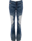 Womens Diesel Devoure Distressed Denim 5 Pckt Jeans In Blue