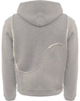 Erl Mens Swirl Zipped Hoody in Grey