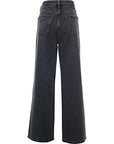 Womens Ganni Heavy Denim Izey Drawstring In Black