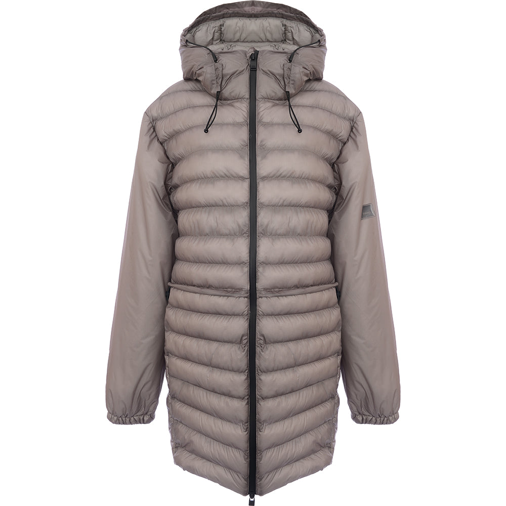 Womens Grey Kauncas Padded Long Rain Jacket Sale Lab UK