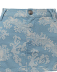 Vivienne Westwood Womens Foam Coral Organic Cotton Jacquard Mini Skirt in Blue