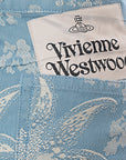 Vivienne Westwood Womens Foam Coral Organic Cotton Jacquard Mini Skirt in Blue