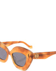 Loewe Eyewear Womens Anagram Cat Eye Sunglasses in Brown Multi