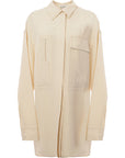 Womens Raey Army Shirt In Cream