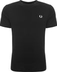Fred Perry Mens Black Ringer T-Shirt