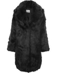 NA-KD Womens Black Faux Fur Coat