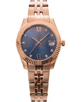 Fossil Men's Mini Scarlett Rose Gold Bracelet Watch with Light Blue Dial ES4901