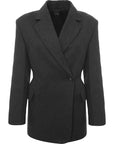 & Other Stories Womens Dark Grey Oversized Blazer