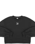 Womens Puma Classics Bell Sleeve Sweatshirt In Black