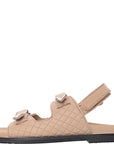 Womens Asra Sojo Quilted Chunky Grandad Sandals In Beige