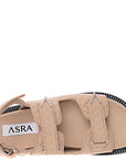 Womens Asra Sojo Quilted Chunky Grandad Sandals In Beige