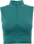 Puma Women's Green Training Contour Seamless Sleeveless Crop Top
