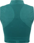 Puma Women's Green Training Contour Seamless Sleeveless Crop Top
