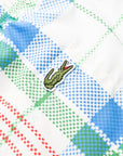 Lacoste Men's Quick Dry Green/Blue Check Swim Shorts
