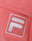 Fila Women's Pink Towelling Half Zip Cropped Sweat