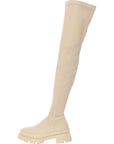 Raid Womens Boots Knee-High Boots In Cream