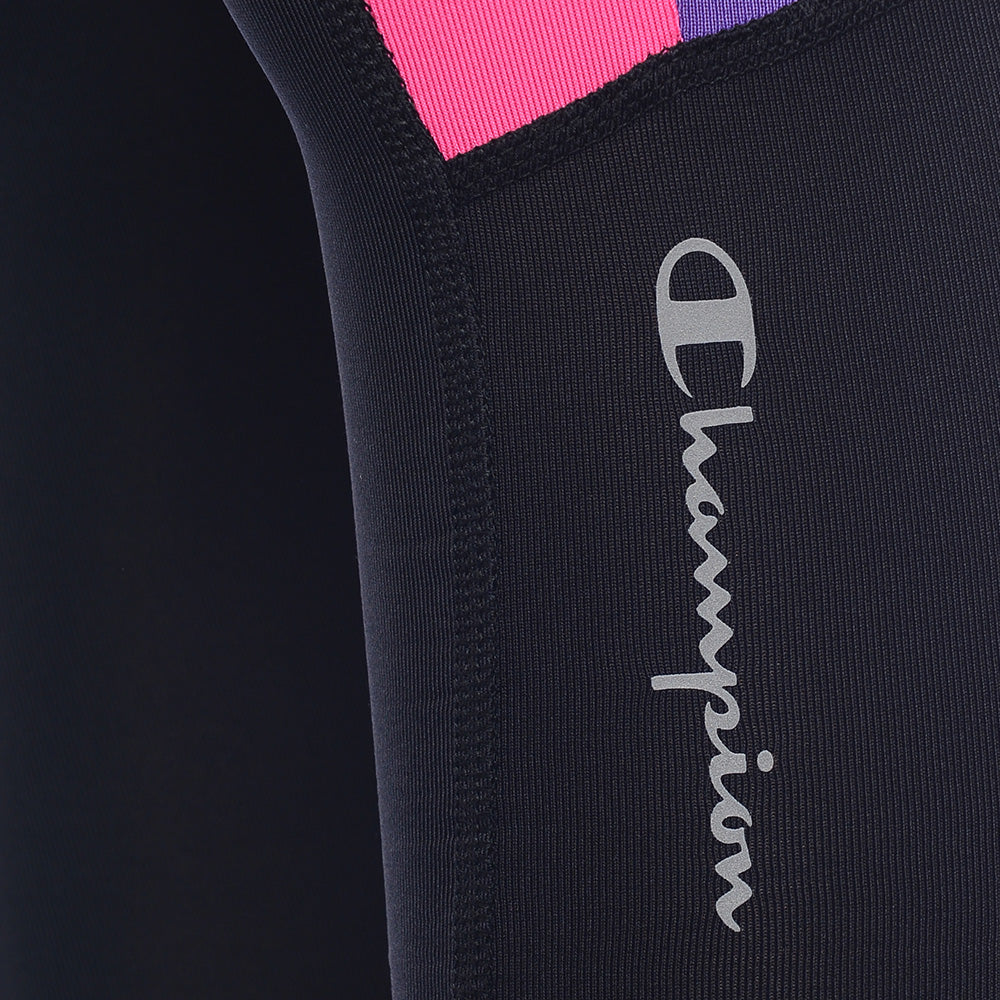 Champion Women s Pink and Black Training Leggings with Logo