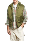 Beams Mens Green Mil Puff Vest