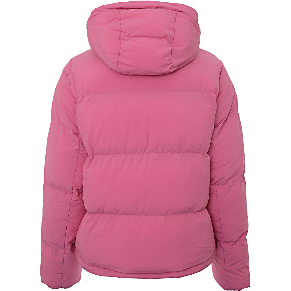 Champion puffer shops jacket pink