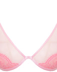Womens Hunkemoller Pop Lace And Mesh Non Padded In Pink