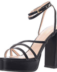 Womens Raid Fia Platform Heel Sandal In Black