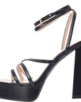 Womens Raid Fia Platform Heel Sandal In Black