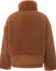 Pimkie Women'S Brown Borg Jacket With Contrast Panel In Brown