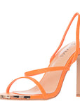 Womens Simmi London Setback Heel Sandals In Orange