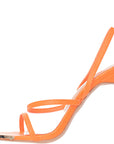 Womens Simmi London Setback Heel Sandals In Orange